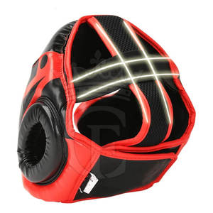 CROWN FINE 2017 Protector de cabeza de boxeo de cuero de diseño personalizado de alta calidad Características de protección transpirables Hecho a mano Pakistán - Product Image 2