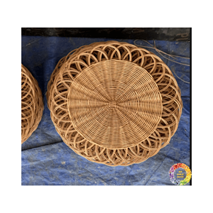 จานหวายที่มีคุณภาพสูงและราคาที่ดีที่สุด/ทำด้วยมือธรรมชาติทอ placemats สำหรับโต๊ะอาหารและแขวนตกแต่ง - Product Image 1