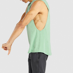 New Arrival Men's Gym Tank Top Custom Printed Stylish Casual Muscle Style High Quality 100% Cotton Quick Dry Breathable Knitted - Product Image 3