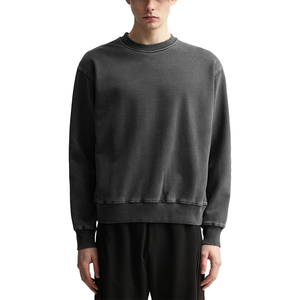 Couronne de coton lourd de haute qualité ligne noire surdimensionné imprimé numérique brodé hiver pour sweats à capuche pour hommes - Product Image 3