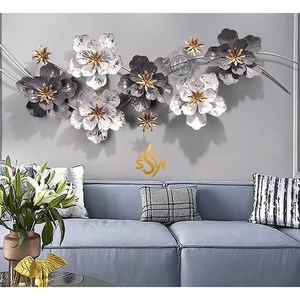 Arte de pared de diseño moderno forma redonda de alta calidad hecha de arte de pared de Metal oro pulido colgante regalo de boda arte de pared decorativo - Product Image 4