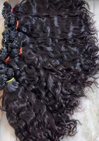Ekstensi Rambut Tekstur Keriting India Asli Bebas Kusut, Kutikula Tertata Rapi, Rambut Mentah Donor Tunggal, Bundel Rambut Temple