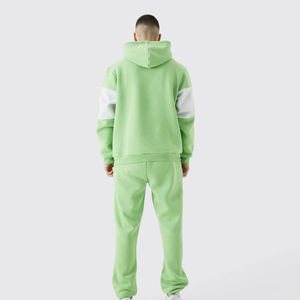 Custom Streetwear <b>Patch</b> Distressed Embroidered Men Tracksuits <b>Slim</b> Fit Cotton Patchwork Pullover Men Flare Tracksuits - Product Image 4