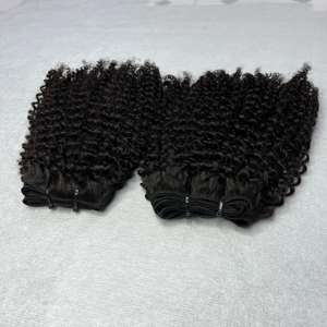 Cuticle Aligned Vietnamese Kinky <b>Curly</b> Hair Weft Bundles Hair <b>Extensions</b> from 8-40 inches Super Double Drawn Hair from One Donor - Product Image 4