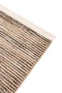 Lapis Linear <b>Mink</b> Woven Area <b>Rug</b> Wholesale 7mm Washable Eco-Friendly PET Friendly Modern Polyester Cotton Striped Home Floor - Product Image 5