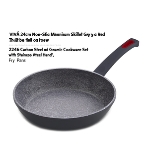 Padella Alluminio antiaderente (24cm) VIVÀ Grigio e Rosso 2246 - Product Image 2