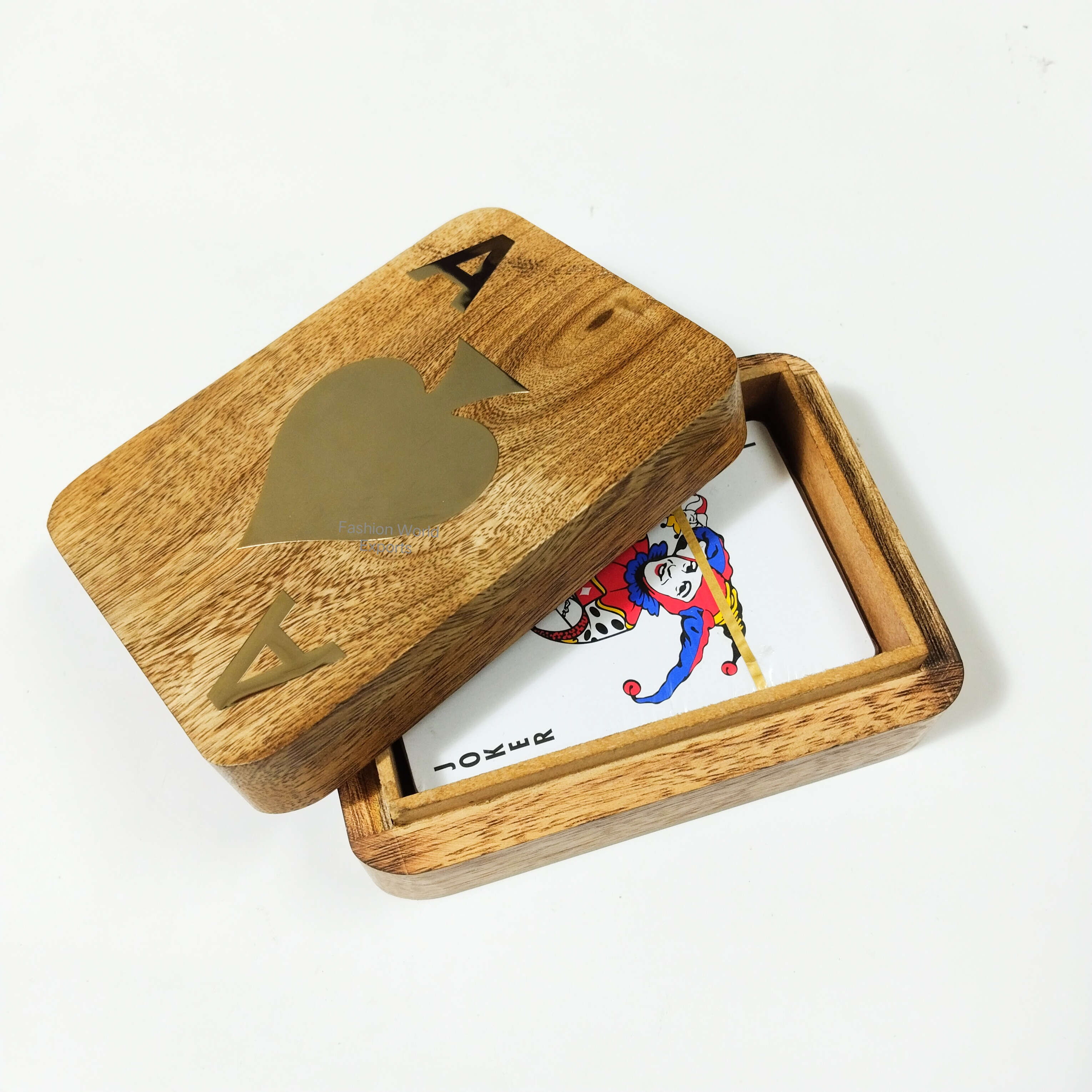 Antique Wooden Playing Card Boxes Elegant Durable