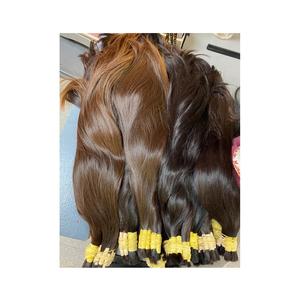 Ventes en gros de mèches de cheveux vierges non traités de qualité 12A brésilienne, tissage double machine, 100g, fournisseurs indiens, stock important, cheveux bruts - Product Image 1