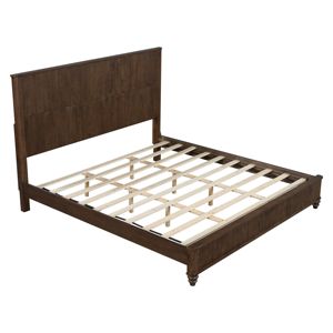 Base de Cama Moderna de Madera Tamaño Queen con Cabecera, Plataforma Resistente para Adultos, Procedente de Vietnam, para Dormitorio - Product Image 1