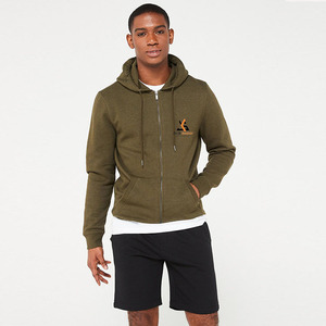 Sweat à capuche zippé athlétique pour homme, design professionnel, poignets et ourlet côtelés, imprimé graphique, streetwear, sweat à capuche zippé pour homme - Product Image 4