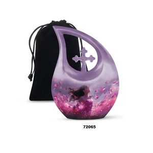 รูปผีเสื้อสีชมพูสวยงามสำหรับใส่เถ้ากระดูกของผู้ใหญ่สำหรับใส่เถ้ากระดูกของตกแต่งพร้อมถุงกำมะหยี่ฟรี - Product Image 4