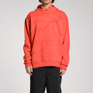 Unique Design Distressed Washed Cotton <b>Blended</b> Hoodie Heavy Weight Sun Faded Vintage Soft Fleece Garment Dyed Hooded - Product Image 2