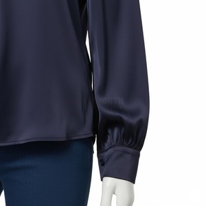 Chemise sans manches en organza plissée pour femme 2025, col en V, style coréen, décontractée de bureau, tissu tissé de haute qualité - Product Image 6