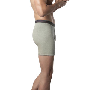 Calzoncillos bóxer OEM de tiro medio para hombre, calzoncillos deportivos de fibra de bambú transpirables cómodos, ropa interior de estilo teñido liso a la venta - Product Image 5