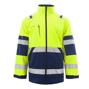 Fabrication de vêtements de sécurité à fermeture éclair complète pour hommes de classe 3 veste haute visibilité pour les travaux de construction fournisseur de manteau de circulation réfléchissant - Product Image 3