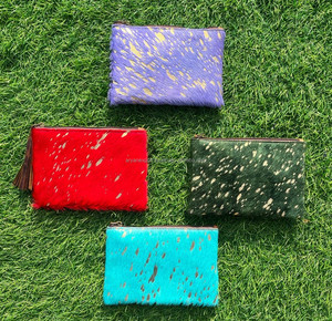 กระเป๋าสตางค์หนังวัวประดับพู่ห้อยทำด้วยมือใหม่สำหรับผู้หญิงกระเป๋าหนังแท้ตะวันตกใส่บัตรเครดิตและโทรศัพท์ - Product Image 2