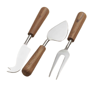 Cuchillería metálica para servir con mango de madera, cuchara grande para servir, la más vendida, para decoración de mesa en hoteles, hogares y restaurantes. - Product Image 5