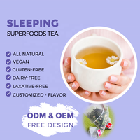 Thé aux herbes naturelles de marque privée OEM, de haute qualité, pour un sommeil profond et relaxant, à la camomille et à la lavande