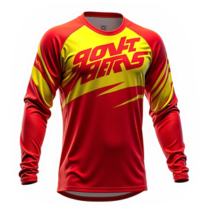 Custom Motocross Racing Jersey For Men's Long Sleeve Comfortable Fit Breathable for <b>ATV</b> motorcycle auto racing wear - Product Image 3