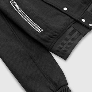 Chaqueta de cuero negro Vintage de alta calidad para hombre, cuello levantado, bolsillos con cremallera, con capucha, transpirable, a prueba de viento, frontal de algodón, Invierno - Product Image 5