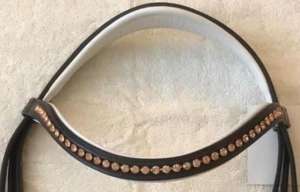 Bride anglaise rembourrée souple de haute qualité meilleure vente d'équipement d'équitation durable avec strass vente en gros compétitive - Product Image 3