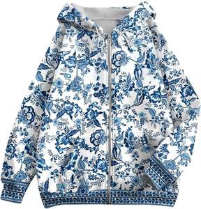 Pull à capuche à fermeture éclair hommes et femmes coton hiver à capuche polaire Streetwear coupe surdimensionnée avec conception personnalisée ensemble de jogging - Product Image 1