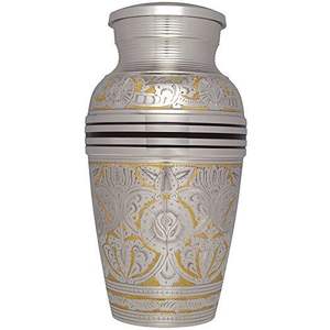 Urna de cremación de metal hecha a mano chapada en oro para cenizas recuerdo conmemorativo duradero para el descanso final de los seres queridos - Product Image 2