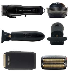 Kit de tondeuse à cheveux sans fil professionnelle pour hommes, lames en acier inoxydable, étanche IPX7, réglable pour la coupe de la barbe et des cheveux - Product Image 4