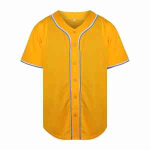 Maillot de baseball personnalisé 2026, dernier design, noir et bleu, nom d'équipe personnalisé, 100% polyester, séchage rapide, respirant, col en V, homme adulte - Product Image 1