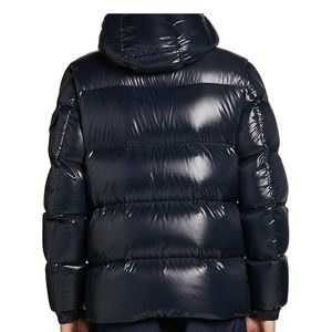 Veste d'hiver rembourrée surdimensionnée personnalisée pour homme, logo brodé, brillant, épais, coupe-vent, rembourrage en duvet - Product Image 2