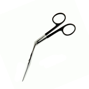Ciseaux incurvés Supercut nasaux Poignée enduite noire Ciseaux nasaux d'hôpital de chirurgie plastique d'acier inoxydable - Product Image 4