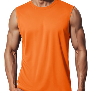 Haute qualité en gros Logo personnalisé 100% coton débardeur hommes athlétique sans manches vêtements de sport style streetwear couleur unie séchage rapide - Product Image 3