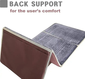 เสื่อสวดมนต์แบบพับได้สำหรับ2025เสื่อสวดมนต์แบบอิสลามเสื่อสวดมนต์สำหรับมุสลิมท่องเที่ยวพร้อมพนักพิงหลังและกระเป๋า - Product Image 3