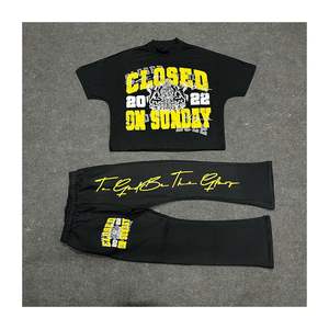 Conjunto de camiseta y pantalón con estampado personalizado Sun Faded con camiseta de calidad, conjuntos informales de 2 piezas - Product Image 6