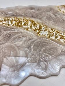 Bandeja de Resina de Diseño Simple con Posavasos, Modelo Hecho a Mano, Juego de Servicio Económico para Decoración Moderna del Hogar, Venta al por Mayor - Product Image 5