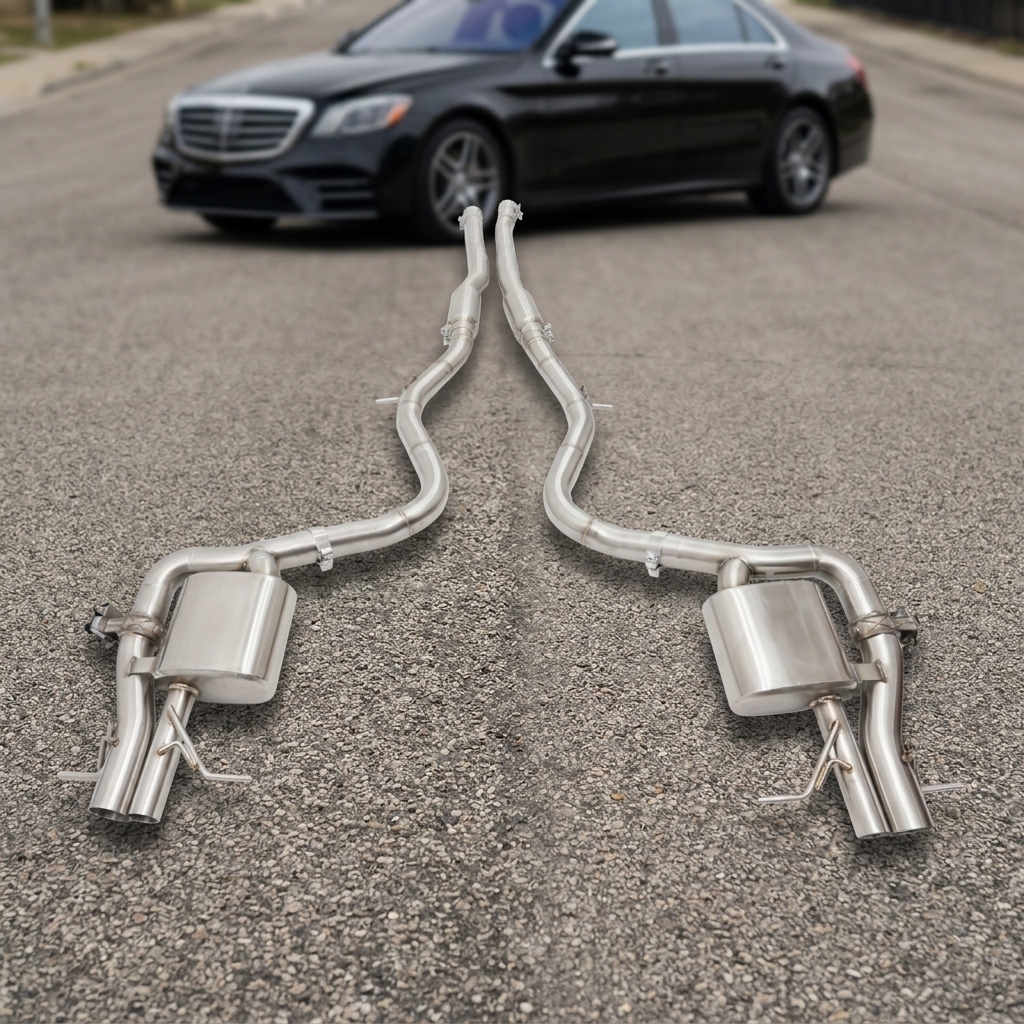 VantaFlow High Performance Stainless Steel 304 1.5mm Mirror Polished Catback Exhaust for Mercedes-Benz S560 W222 4.0T 2018-2020