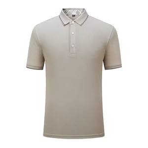Vente en gros 100% coton Golf à manches courtes pour hommes pour T-shirts polo Tissu éponge respirant Couleurs unies - Product Image 4