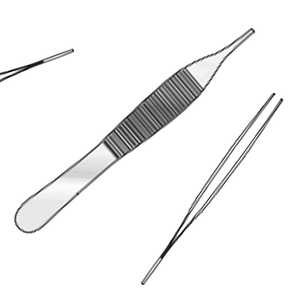 Fórceps de disección Adson de 127mm, dentado ligero, fórceps de agarre de tejido de micro precisión, acero inoxidable quirúrgico, punta fina - Product Image 1