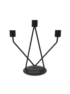 Trendy 2026 Highest Quality Christmas Decoration Metal <b>Candle</b> Stand Candlestick Holder Home Decoration Luxury Metal <b>Black</b> Iron - Product Image 5