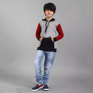 Ensembles de vêtements à capuche avec fermeture éclair personnalisés pour enfants automne hiver en molleton de coton biologique brodé pour enfants et adultes - Product Image 2