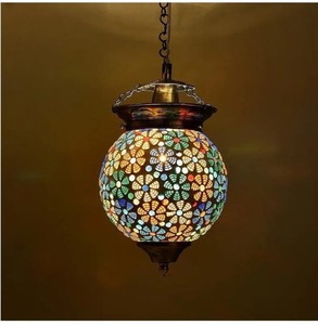 Lámpara de Mesa de Mosaico - Decoración Navideña Ecológica Hecha a Mano para Leer y Estudiar, Suministro Mundial - Product Image 3