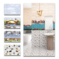 Carreaux muraux en céramique de qualité supérieure, design marbre brillant, 300x450 mm, pour aquarium, salle de bain, chambre à coucher, décoration intérieure