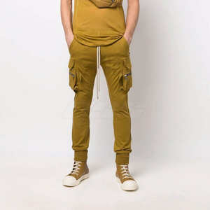 Pantalones Cargo Casuales Ligeros de Lona para Hombre, Corte Ancho Personalizado con Diseño Impreso Apilado - Product Image 3