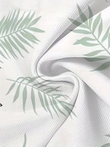 Men's Printed Summer Casual Short <b>Set</b> 100% Cotton Breathable Lightweight Beige Home Wear - Product Image 5