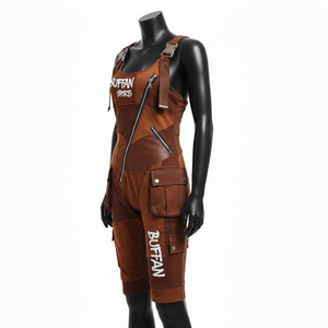 Traje de Baño para Mujer, 240 GSM, Poliéster Premium con Spandex Elástico, Color Marrón Cacao, Panel en Contraste, Logotipo Estampado - Product Image 3