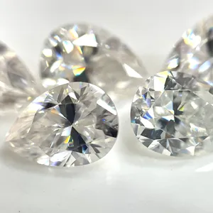 E- f לבן צבע 3x5mm כדי 6x8mm Moissanite אגס Vs טוהר-רופף e-f לבן צבע moissanite