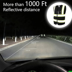 Chaleco Reflectante de Alta Visibilidad para Trabajo de Seguridad en Invierno, Ropa de Trabajo de Construcción, Equipo de Seguridad con Señalización Reflectante - Product Image 6
