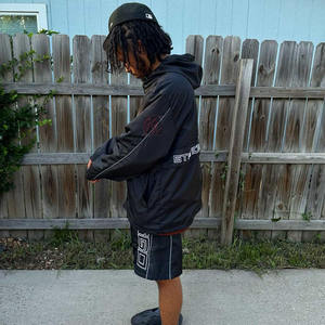 เสื้อแจ็คเก็ตกันลมกันน้ำสำหรับผู้ชายเสื้อโค้ทซับในกันน้ำมีโลโก้ปักสะท้อนแสง - Product Image 2