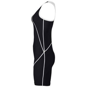 Combinaison de lutte ajustée pour homme, rayures noires et blanches, extensible, en spandex et nylon, vêtements de sport pour adulte, design personnalisé, lutte noire pour homme - Product Image 6