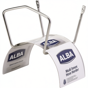 ALBA Midi Inox Hose Holder 220 mm Width & 170 mm Depth 1.4301 Steel <b>Hooks</b> & Rails - Product Image 3